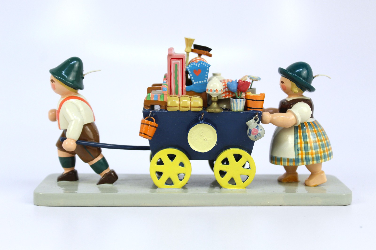 Vintage Erzgebirge Expertic Germany Moving Day, Cart
