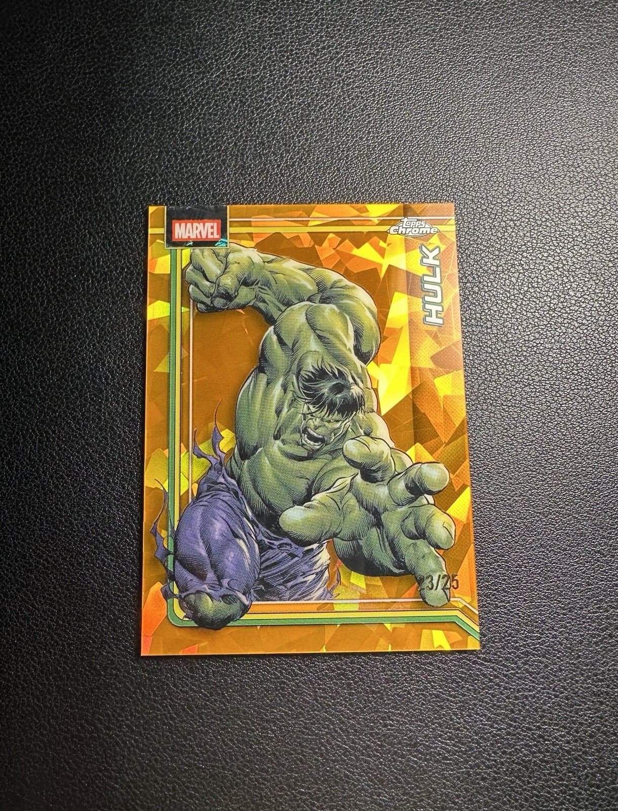 2026 Topps Chrome Marvel Sapphire Hulk #050 Orange Sapphire Refractor /25 2026 Topps Chrome Marvel Sapphire Hulk #050 Orange Sapphire Refractor /25