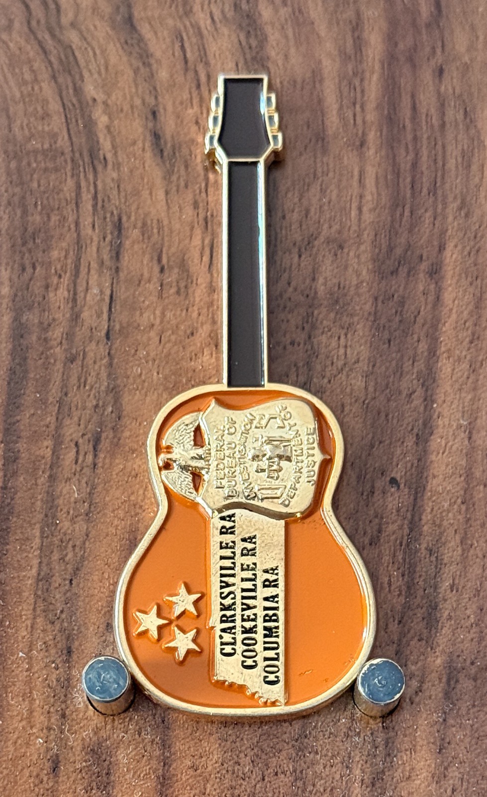FBI Nashville Resident Agency Guitar Shaped Challenge Coin  M#15
