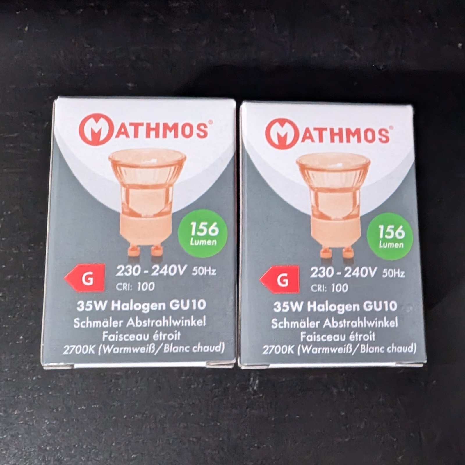 Mathmos 35W Halogen GU10 Lava Lamp Bulbs B517EU Qty x2