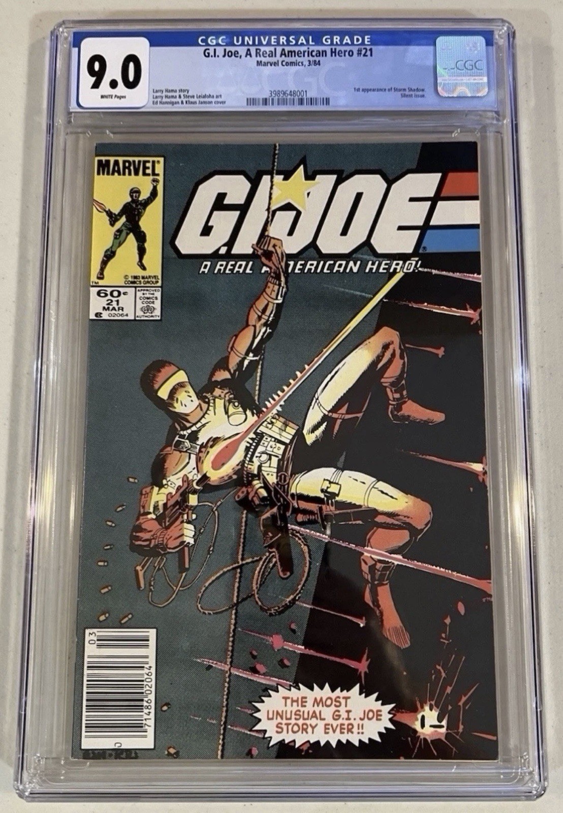 G.I. Joe, A Real American Hero #21 1984 CGC 9.0 Newsstand 1st App Storm Shadow