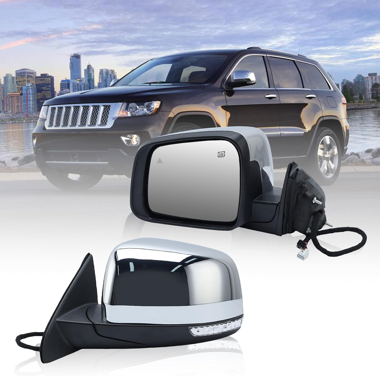 Driver Side Mirror Compatible with 2011-2021 Jeep Grand Cherokee,2022 Jeep Grand