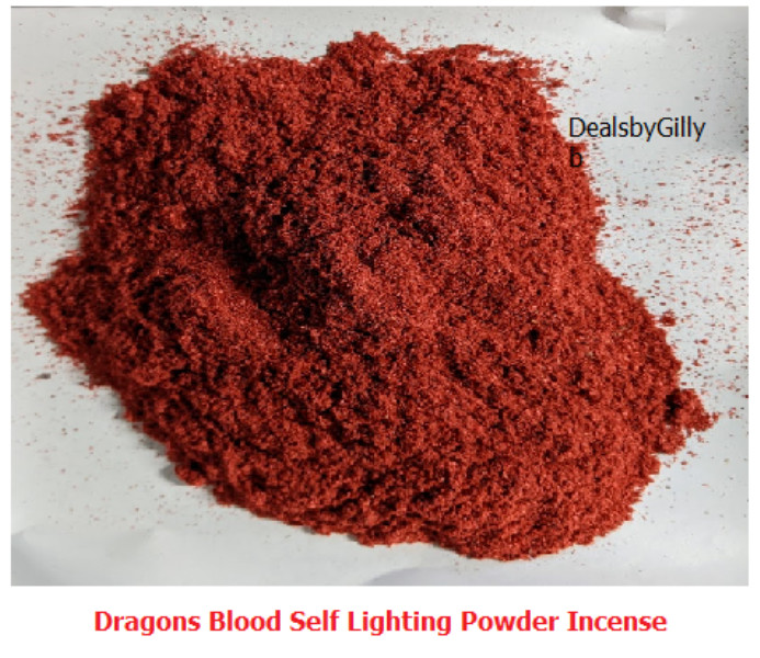 Dragon's Blood Self-Lighting Powder Incense 1 oz Spiritual Ritual Protection