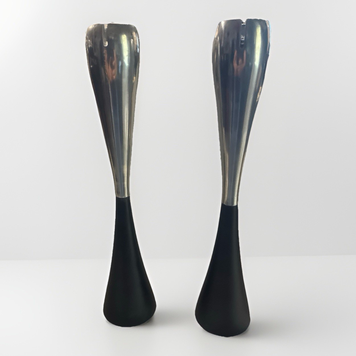Pedro Ramirez Vasquez Mid-Century Iron/Aluminum Candlesticks for 1968 Olympics Pedro Ramirez Vasquez Mid-Century Iron/Aluminum Candlesticks for 1968 Olympics