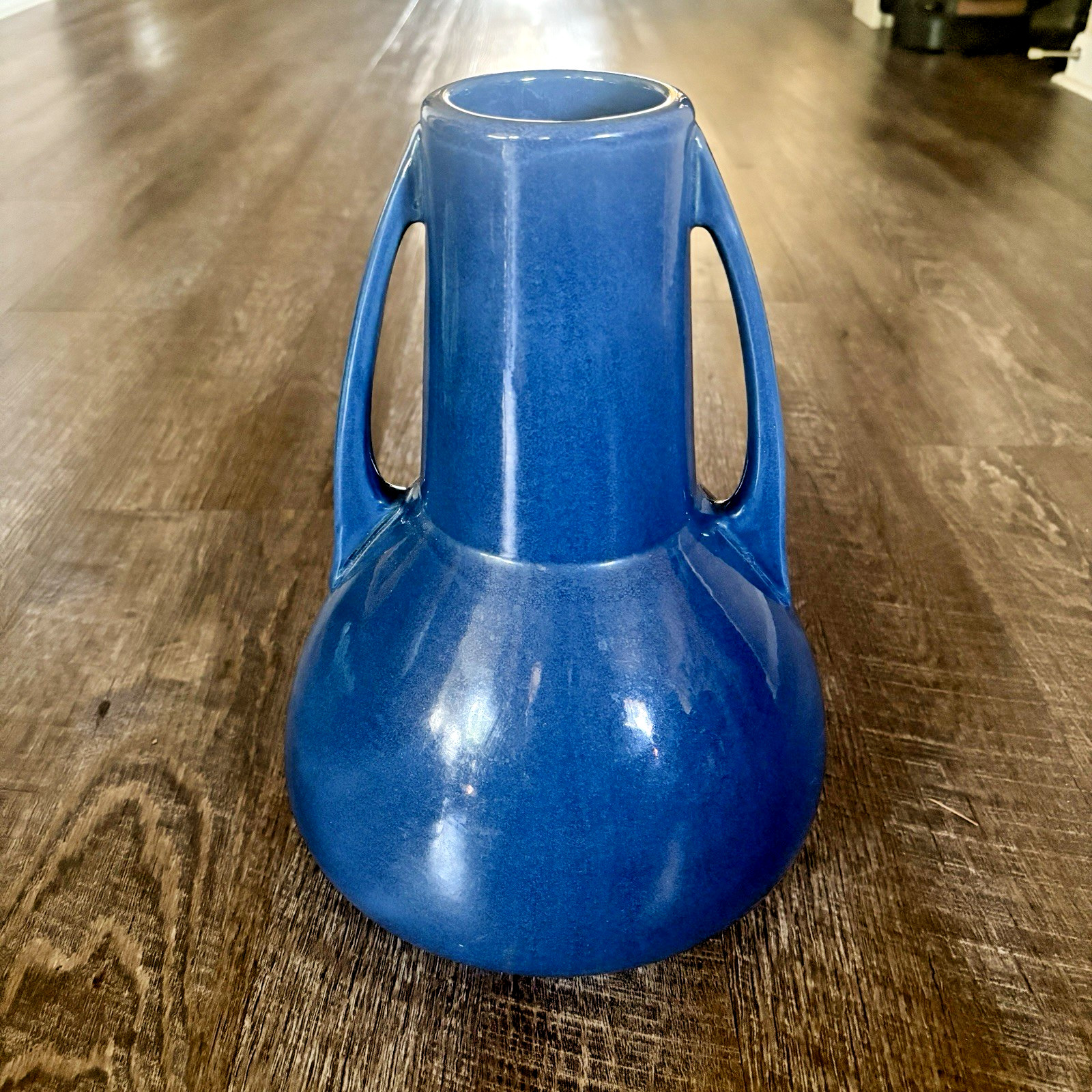 Vintage Roseville ROSECROFT VASE Peacock Blue 12\