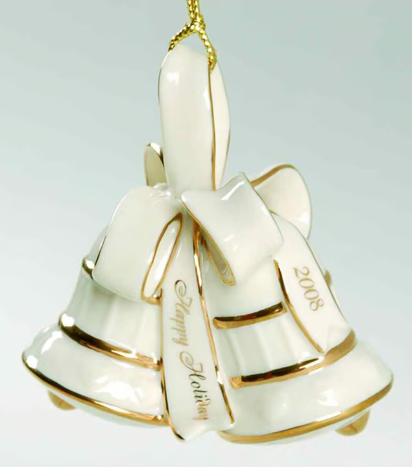 Lenox 2008 First Christmas Wedding Bells Ornament For the Holidays