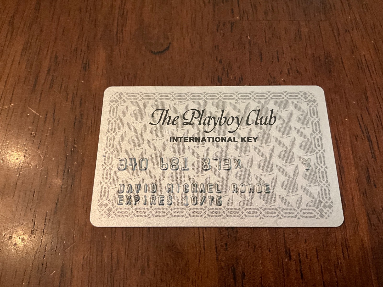 Vintage 1970’s The Playboy Club International Plastic Key Card - EC