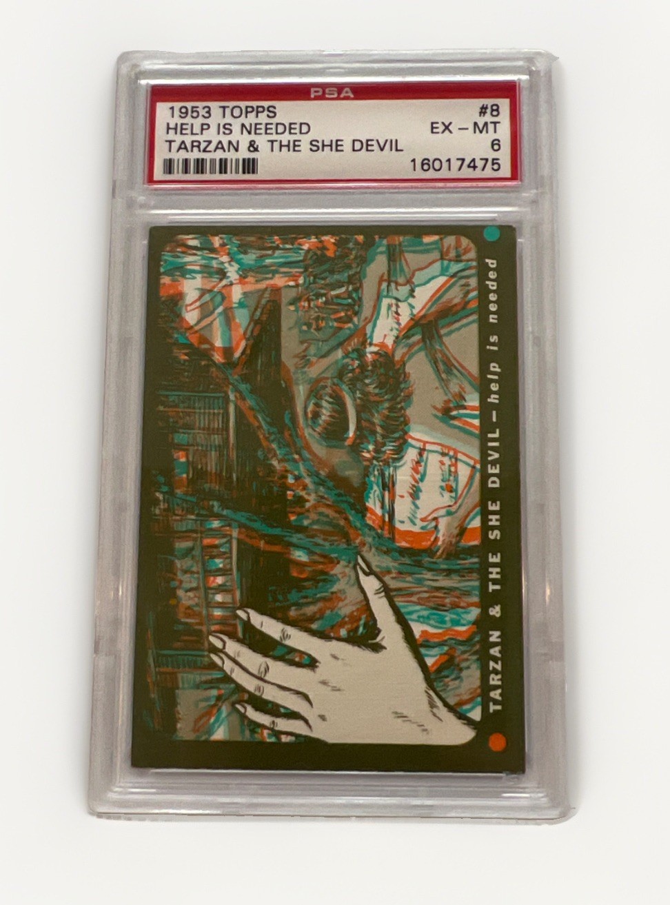 1953 Topps Tarzan & The She Devil #8 Help Is Needed, PSA 6 EX-MT 1953 Topps Tarzan & The She Devil #8 Help Is Needed, PSA 6 EX-MT