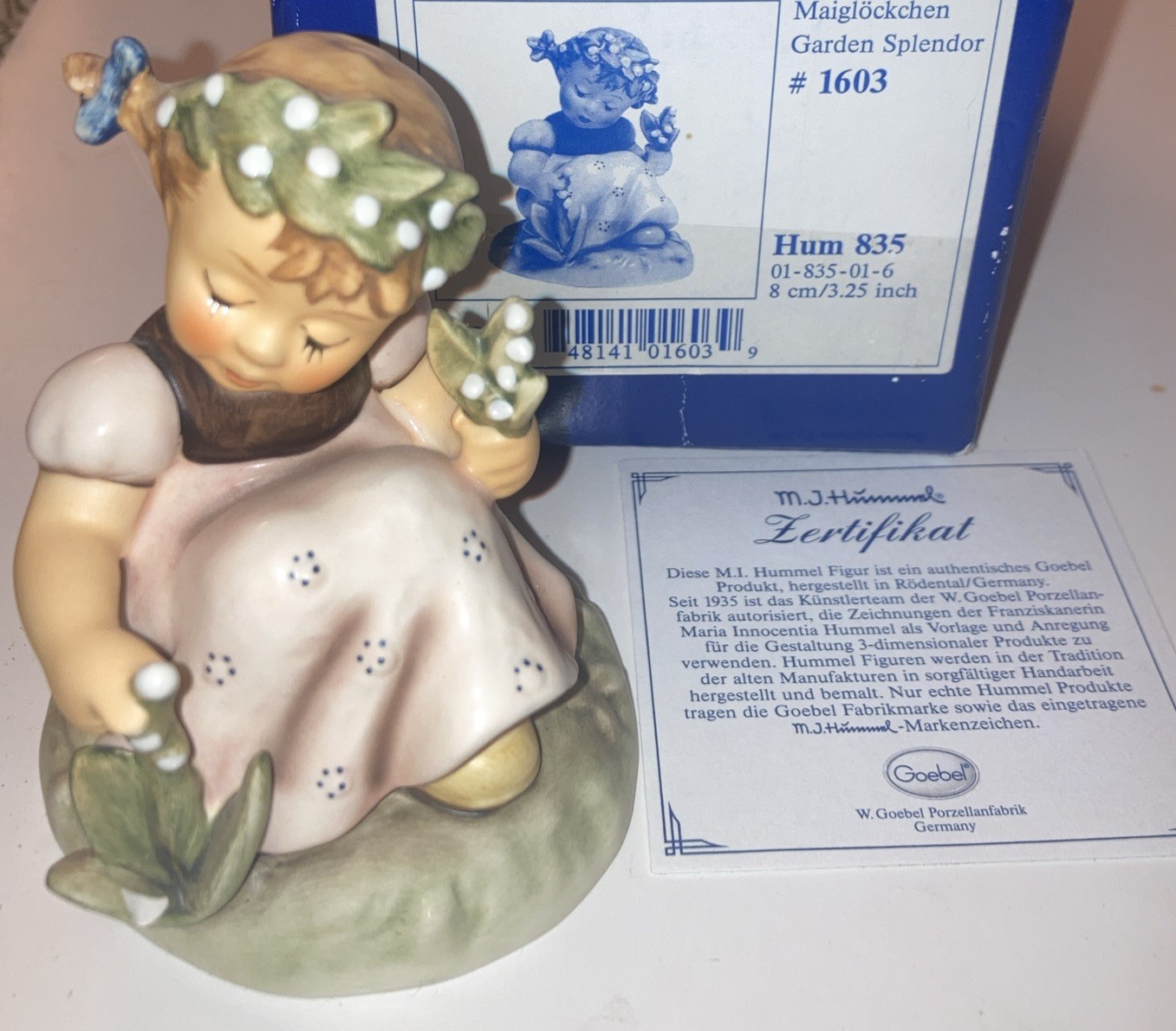 2002 Hummel Goebel #1603 ‘Garden Splendor’ Hum835 1st Issue Original Box 2002 Hummel Goebel #1603 ‘Garden Splendor’ Hum835 1st Issue Original Box