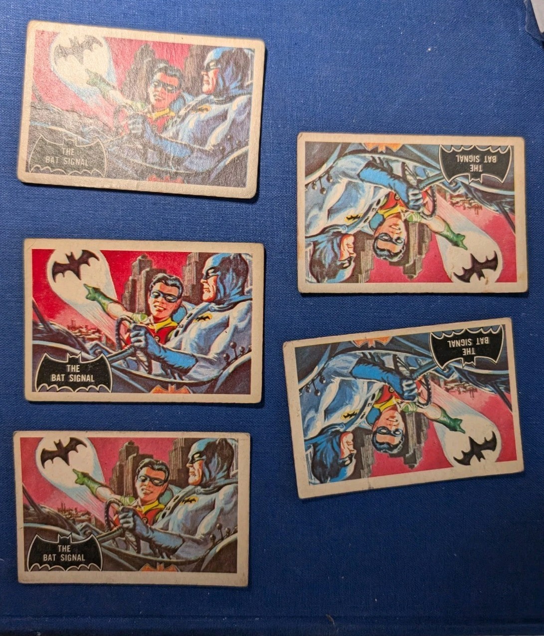 Lot Of 5 1966 A&BC Batman #3 The Bat Signal GD Avg UK Tougher Than Topps
