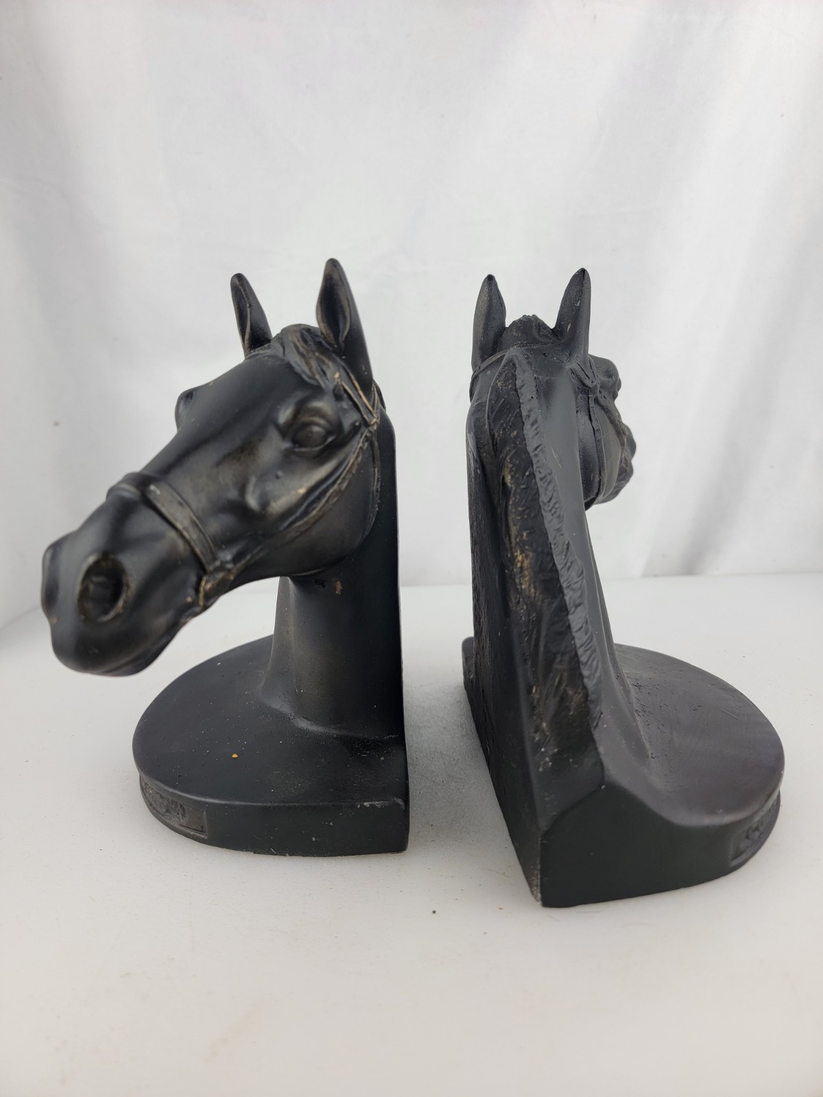 Vintage Sarsaparilla CCG Pair of Horse Bust Head  Bookends 