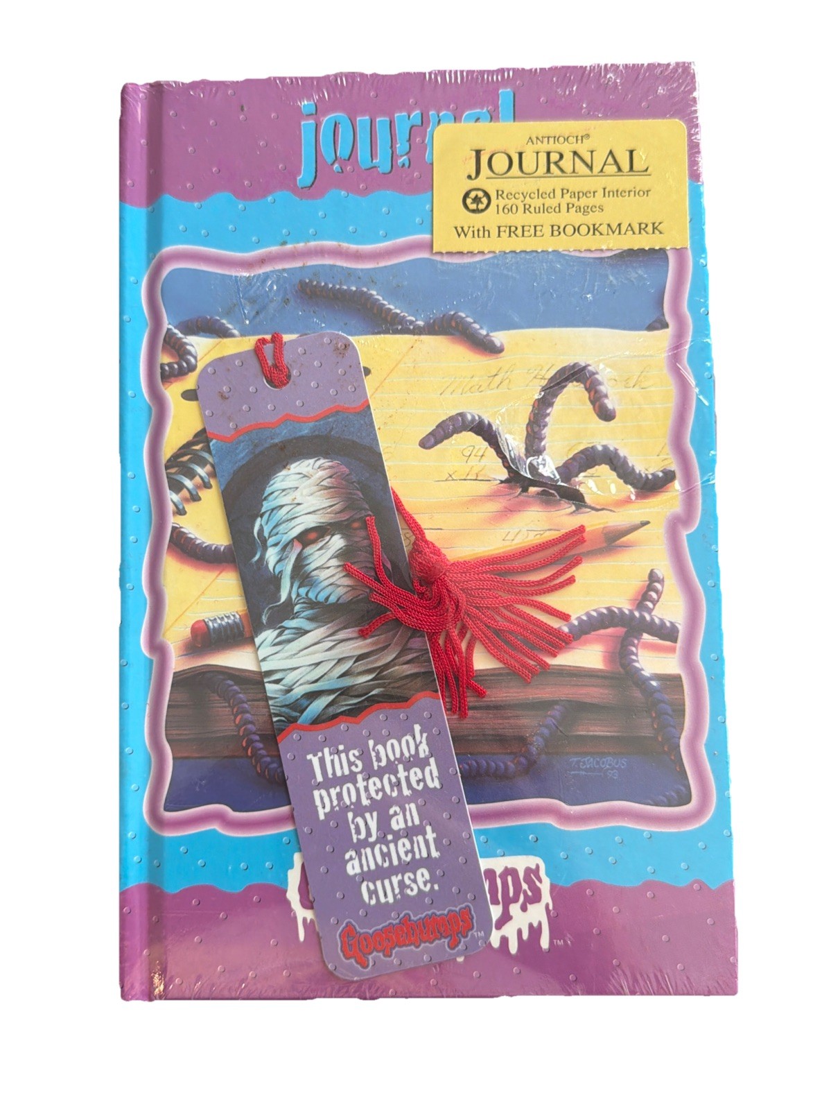 ORIG 1990\'s GOOSEBUMPS HARDCOVER JOURNAL W/ BOOKMARK - SEALED - R.L. STINE READ