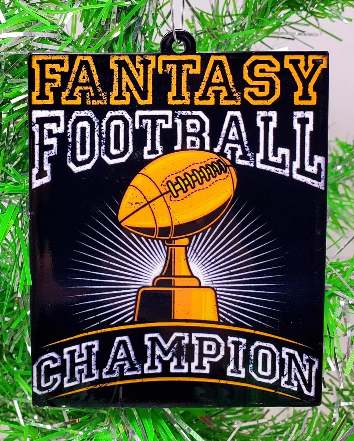FANTASY FOOTBALL CHAMPION Trophy - Christmas Ornament FANTASY FOOTBALL CHAMPION Trophy - Christmas Ornament