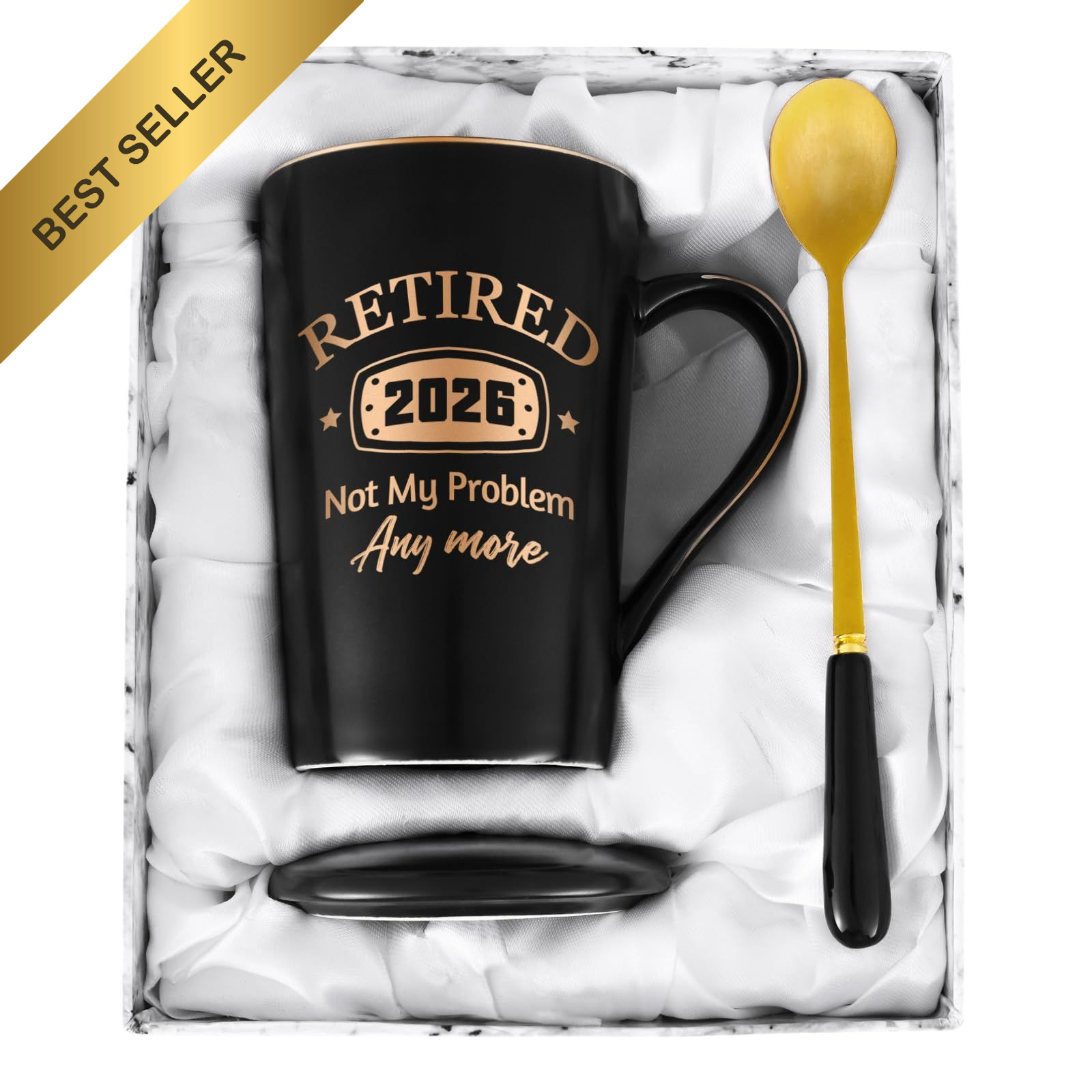 YHRJWN 2026 Retired Mug Not My Problem Anymore Funny Novelty Present 14Oz Black YHRJWN 2026 Retired Mug Not My Problem Anymore Funny Novelty Present 14Oz Black