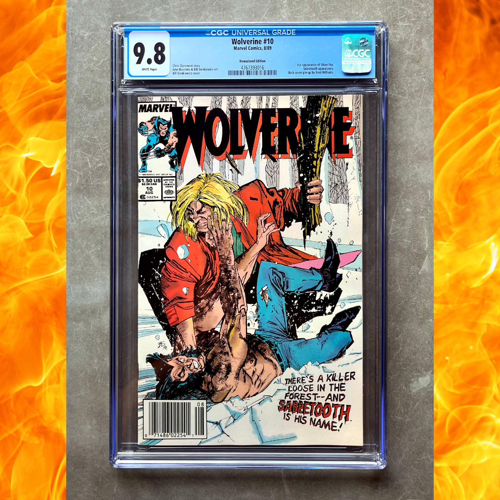 🔥 Wolverine #10 CGC 9.8 NM/M Newsstand (Marvel 1989) 1st App Silver Fox 🔥