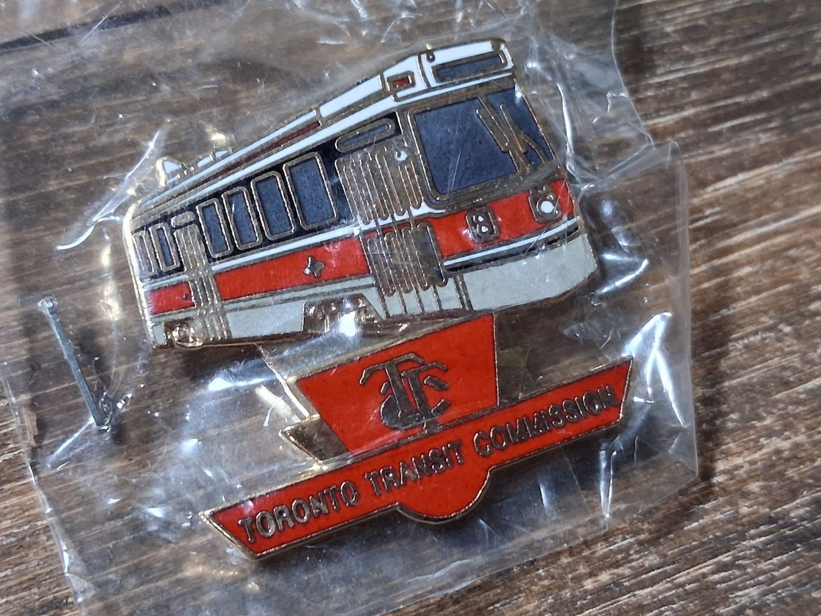 Vintage TTC Toronto Transit Commission Streetcar Enamel Lapel Pin Badge 
