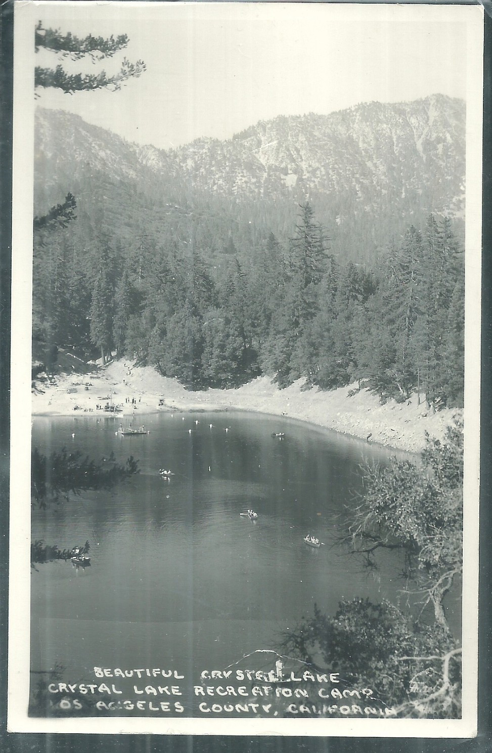 NICE RPPC BIRDS EYE VIEW OF CRYSTRAL LAKE RECREATION CAMP LOS ANGELES COUNTY,CA NICE RPPC BIRDS EYE VIEW OF CRYSTRAL LAKE RECREATION CAMP LOS ANGELES COUNTY,CA