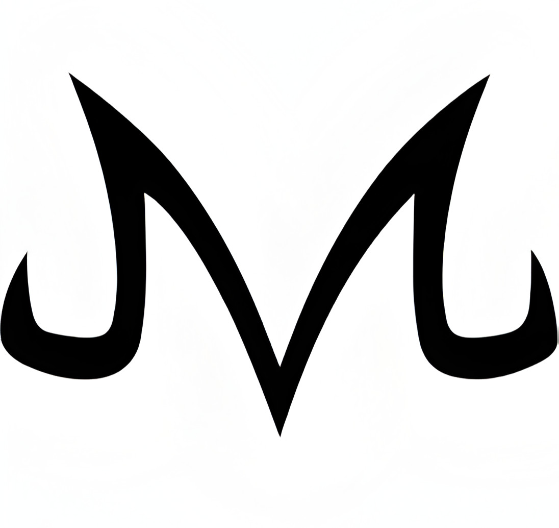 Majin Logo Symbol Weatherproof Anime Sticker 6 Majin Logo Symbol Weatherproof Anime Sticker 6