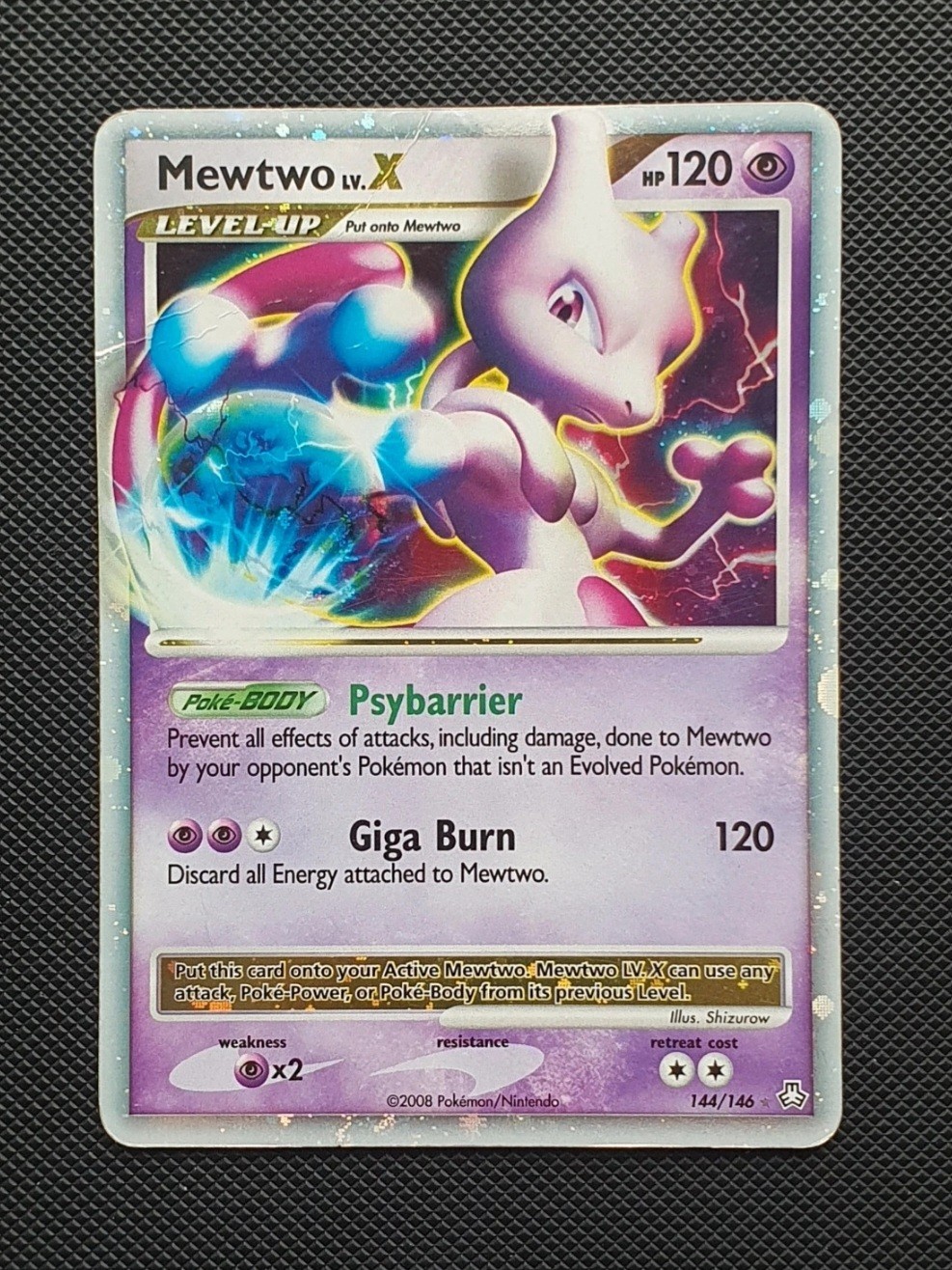 Mewtwo LV.X 144/146 Legends Awakened Holo Ultra Rare Vintage Pokemon TCG Mp