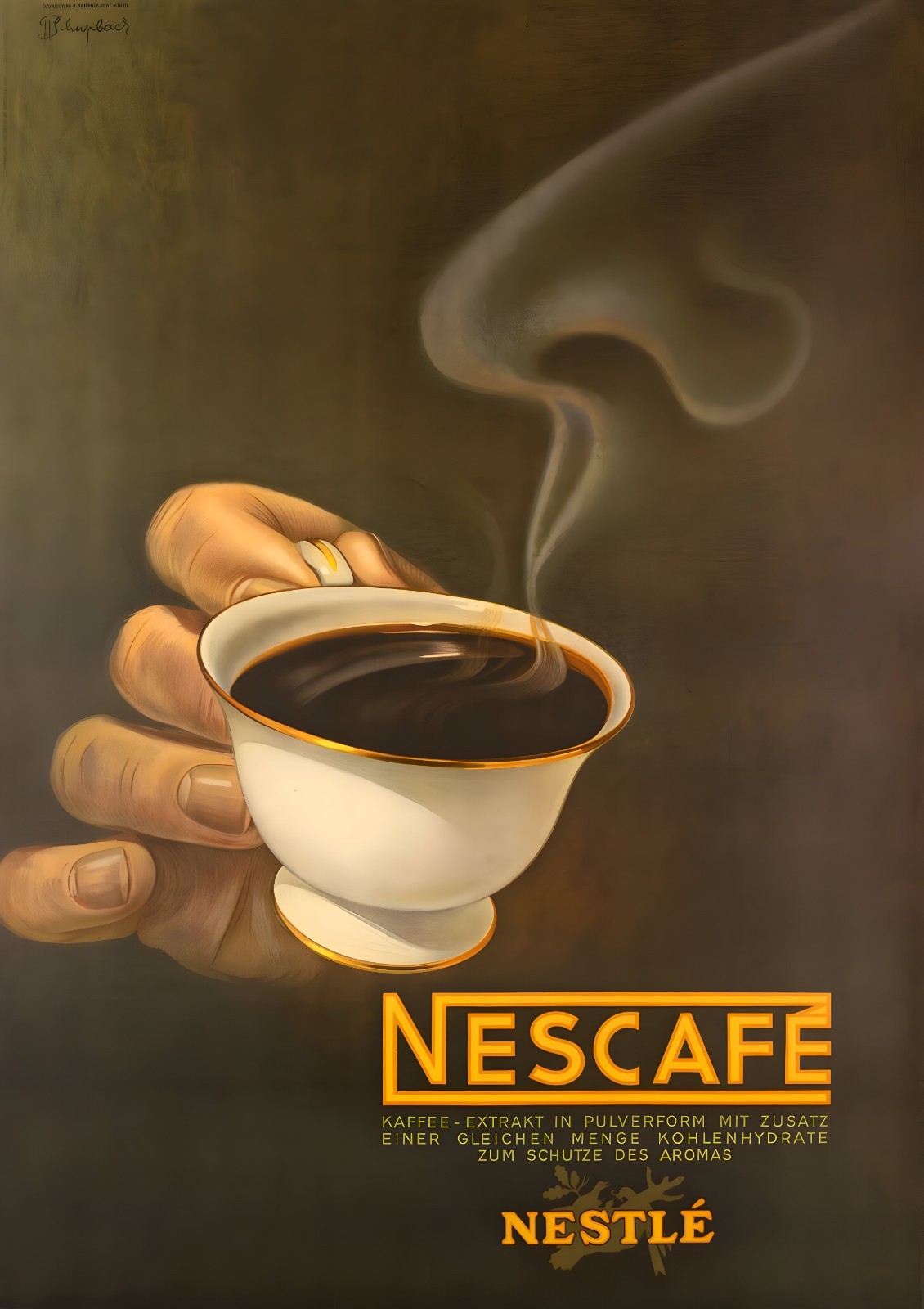 Nescafe Nestle Vintage Advertisement Poster Art Premium Photo Print 4 Sizes