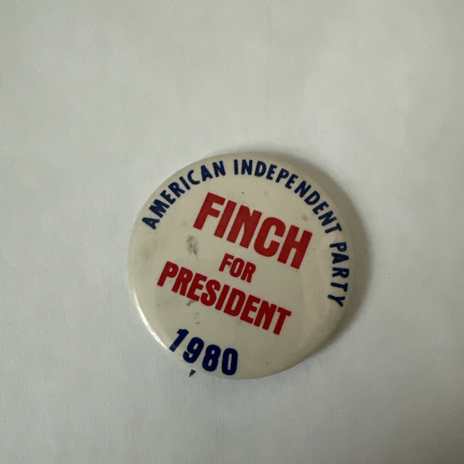 1980 Finch American Independent Party Presidential Campaign Pinback Button 1980 Finch American Independent Party Presidential Campaign Pinback Button