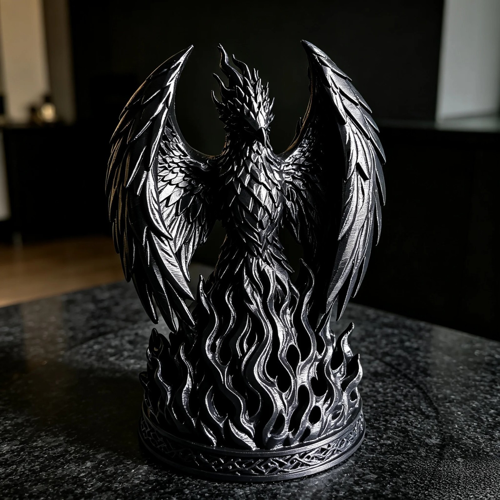 Vintage Phoenix Sculpture Gothic Fantasy Bird Statue Desktop Office Decor Gift