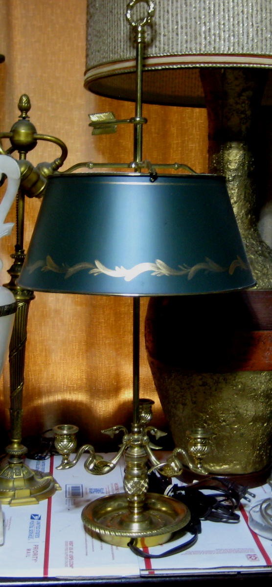 Exquisite Vintage Chapman Empire Bouillotte Tole Lamp Exquisite Vintage Chapman Empire Bouillotte Tole Lamp