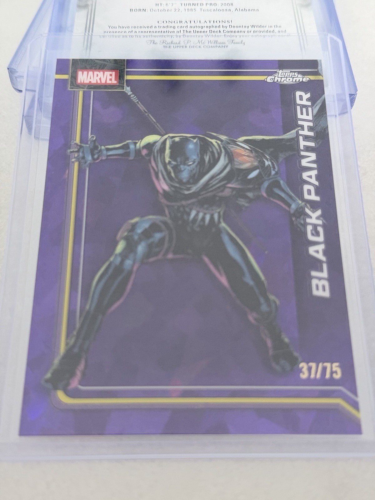 Topps 2023 Topps Chrome Marvel Black Panther #015 Serial Numbered /75