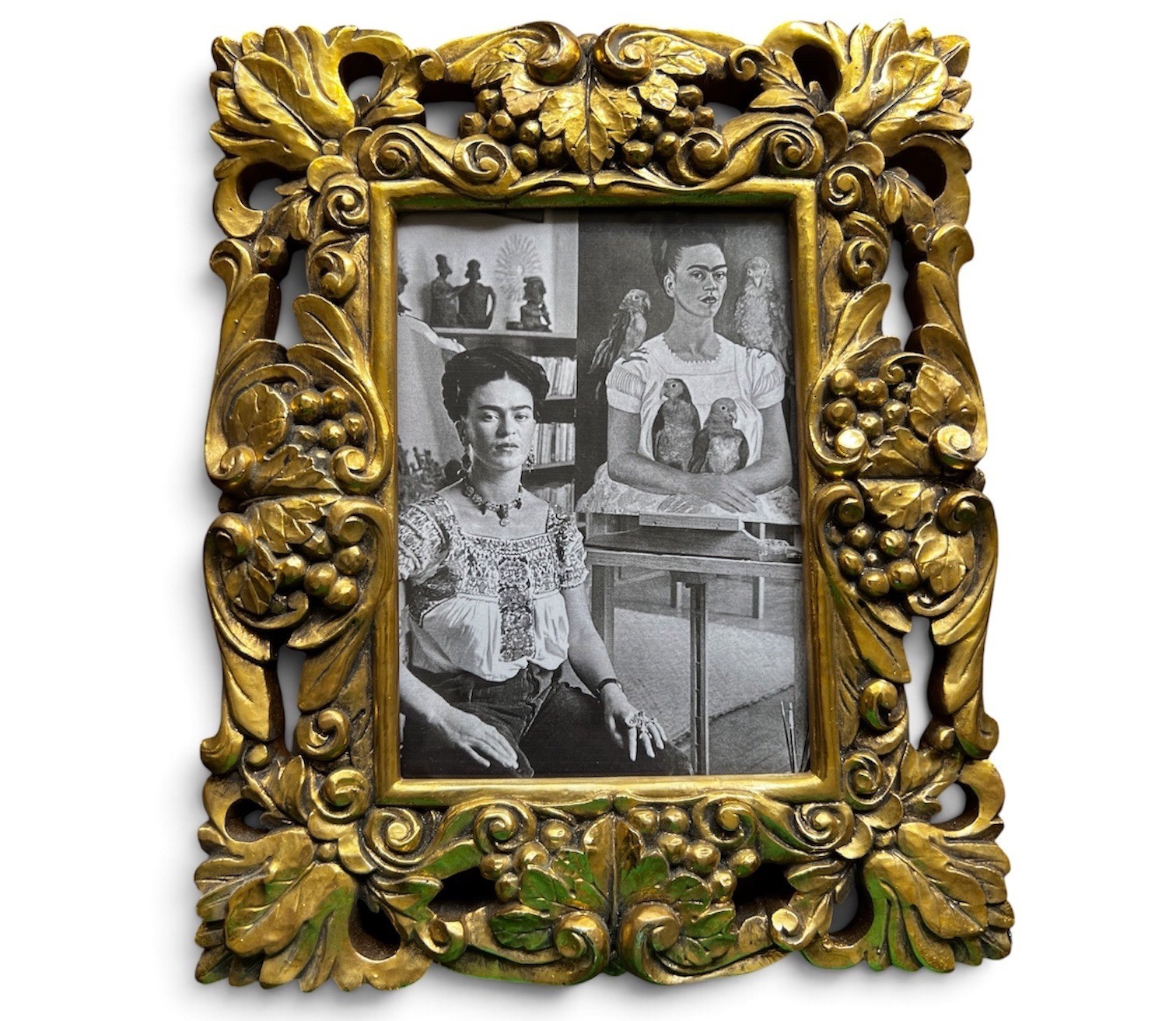 Vintage Ornate Romantic Gold Standing Picture Frame 
