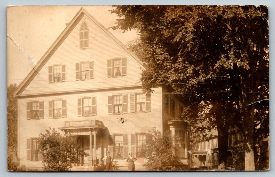 Vintage RPPC Real Photo Victorian Style Home Postcard c1910