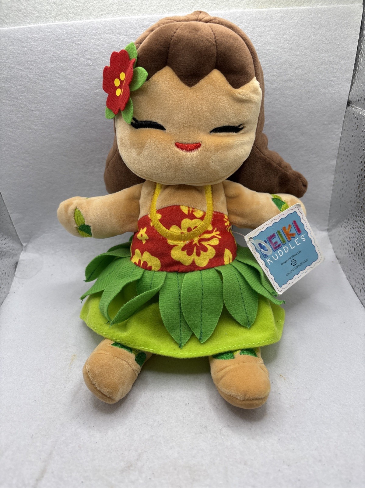 The Keiki Kuddles Hawaiian Tropical Hula Doll Plush 12 inches NWT