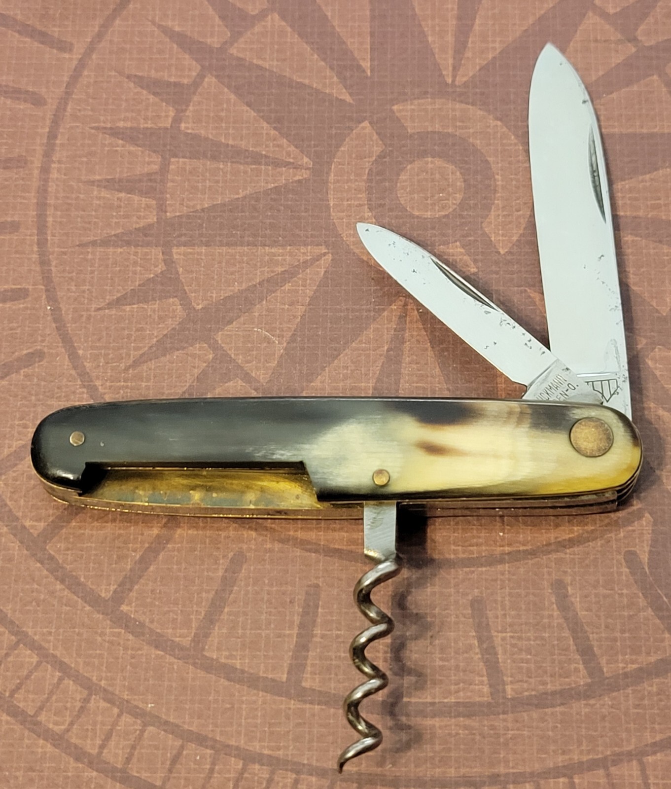 MANN E BRUCKMANN Knife Made in Solingen Germany Smooth HORN Handles