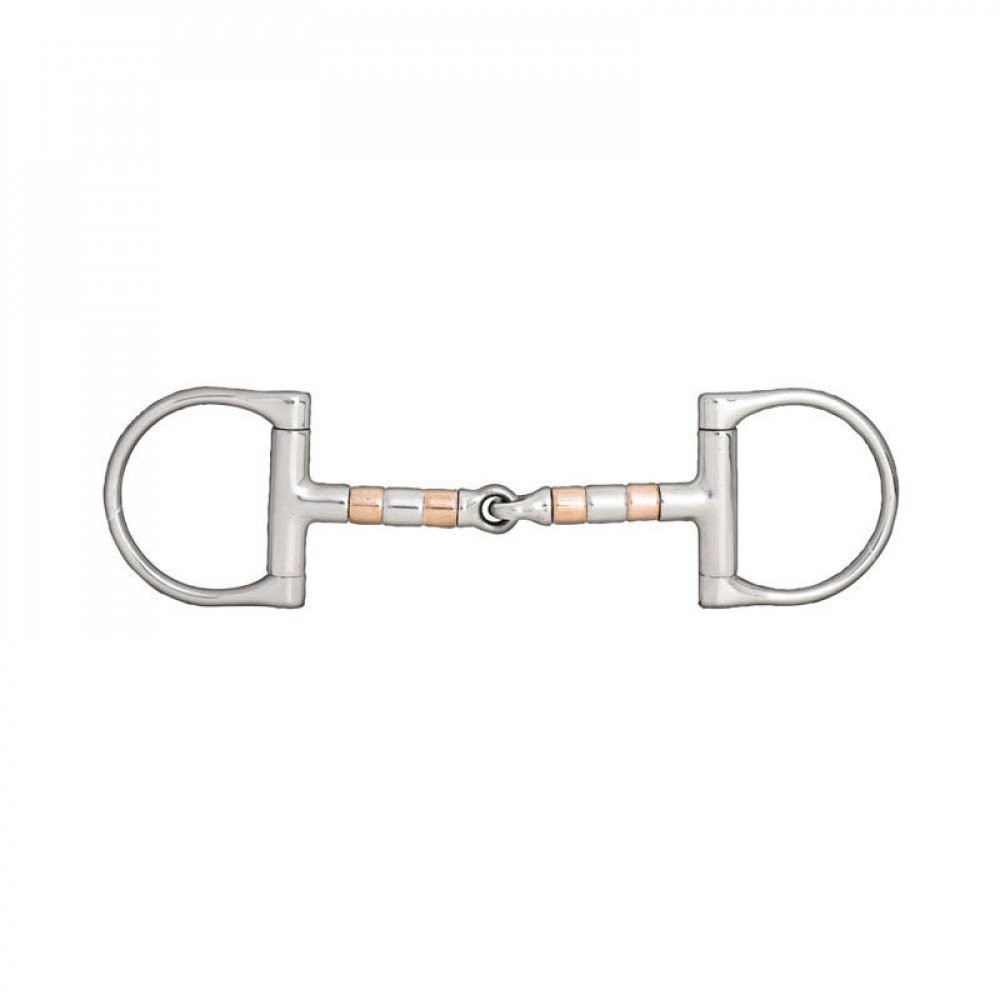 HORZE Copper Roller D-Ring Snaffle Bit - 4.5, Stainless Steel HORZE Copper Roller D-Ring Snaffle Bit - 4.5, Stainless Steel