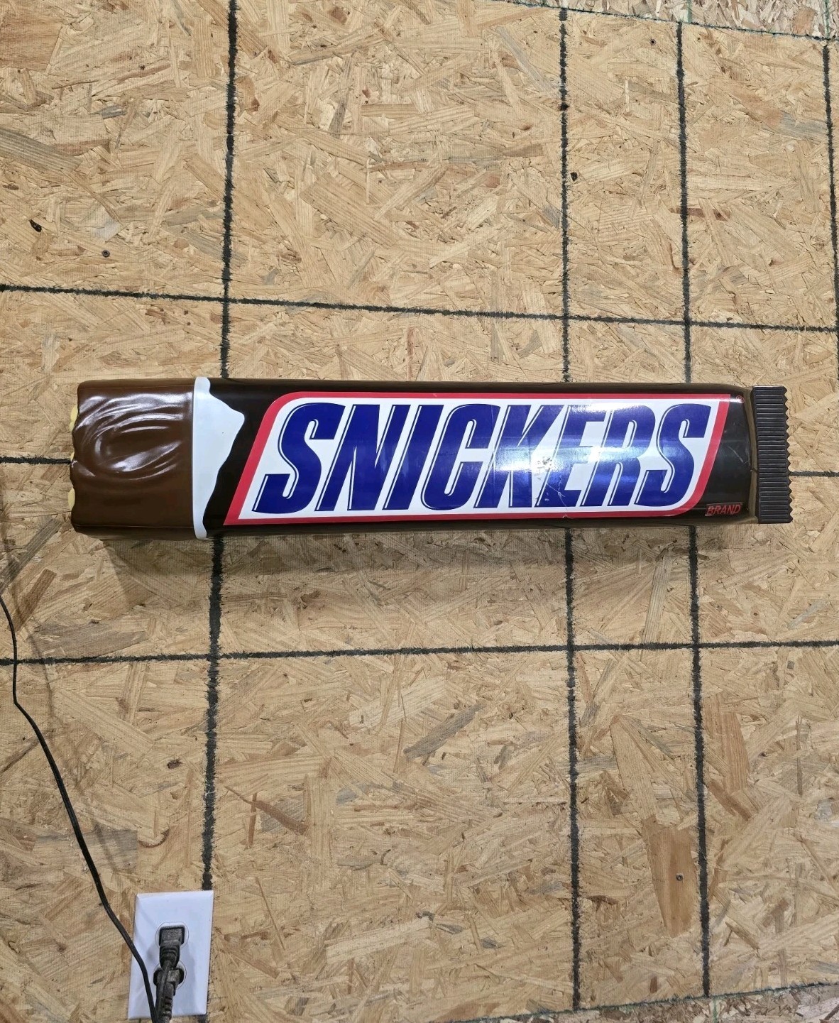 HUGE Snickers Candy Bar Plastic 3D Hanging Wall Display 31.5