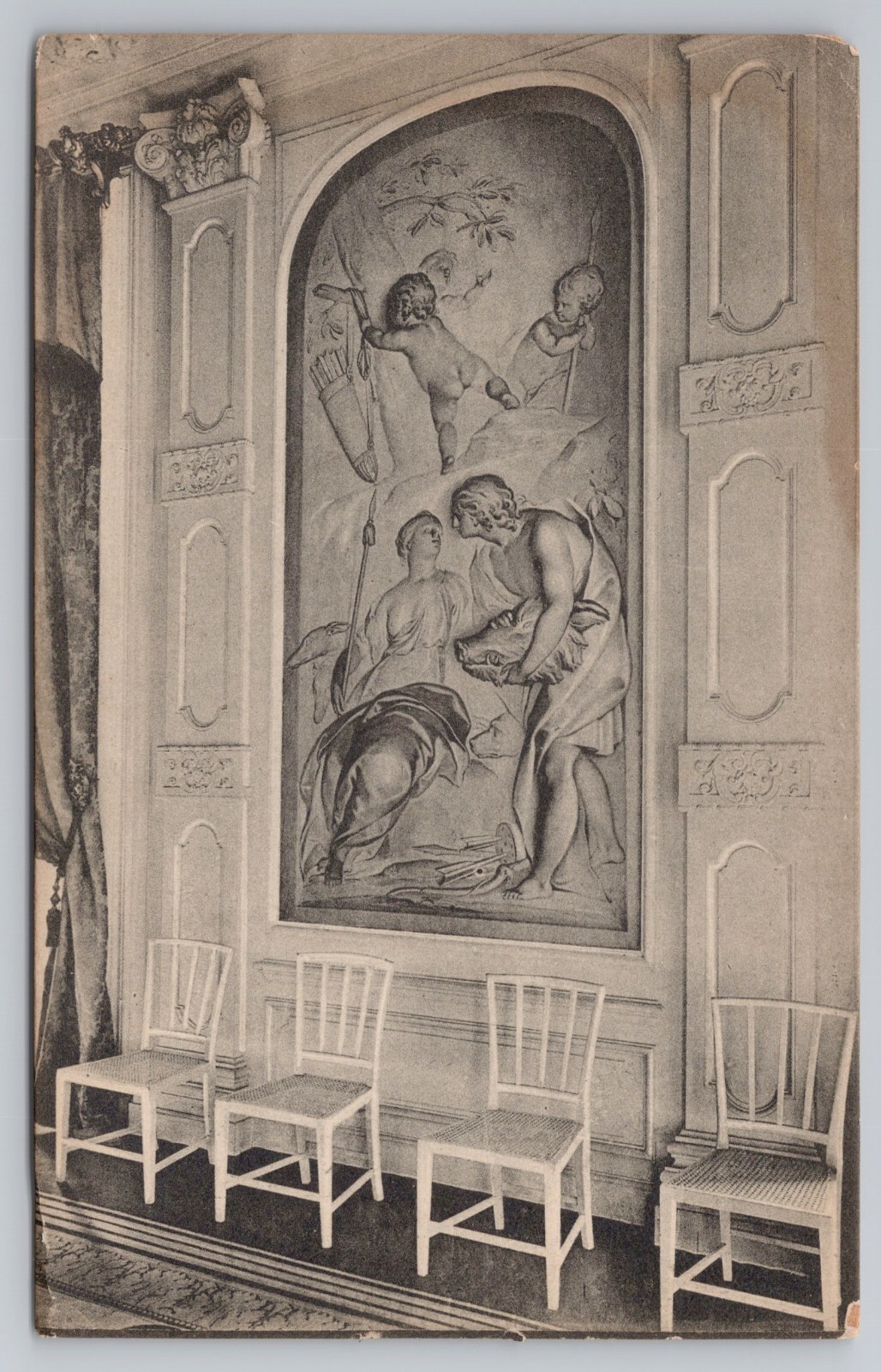 Grisaille Panel At Hague House In Wood Netherlands Postcard
