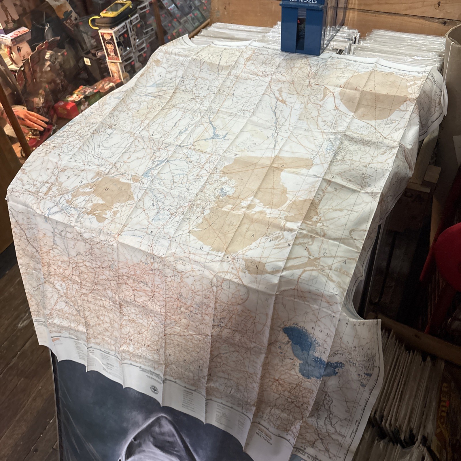 1949 USAF CL 400 CL 401 2 Sided Map Silk? Nylon? Tibesti Niger River 100 1949 USAF CL 400 CL 401 2 Sided Map Silk? Nylon? Tibesti Niger River 100