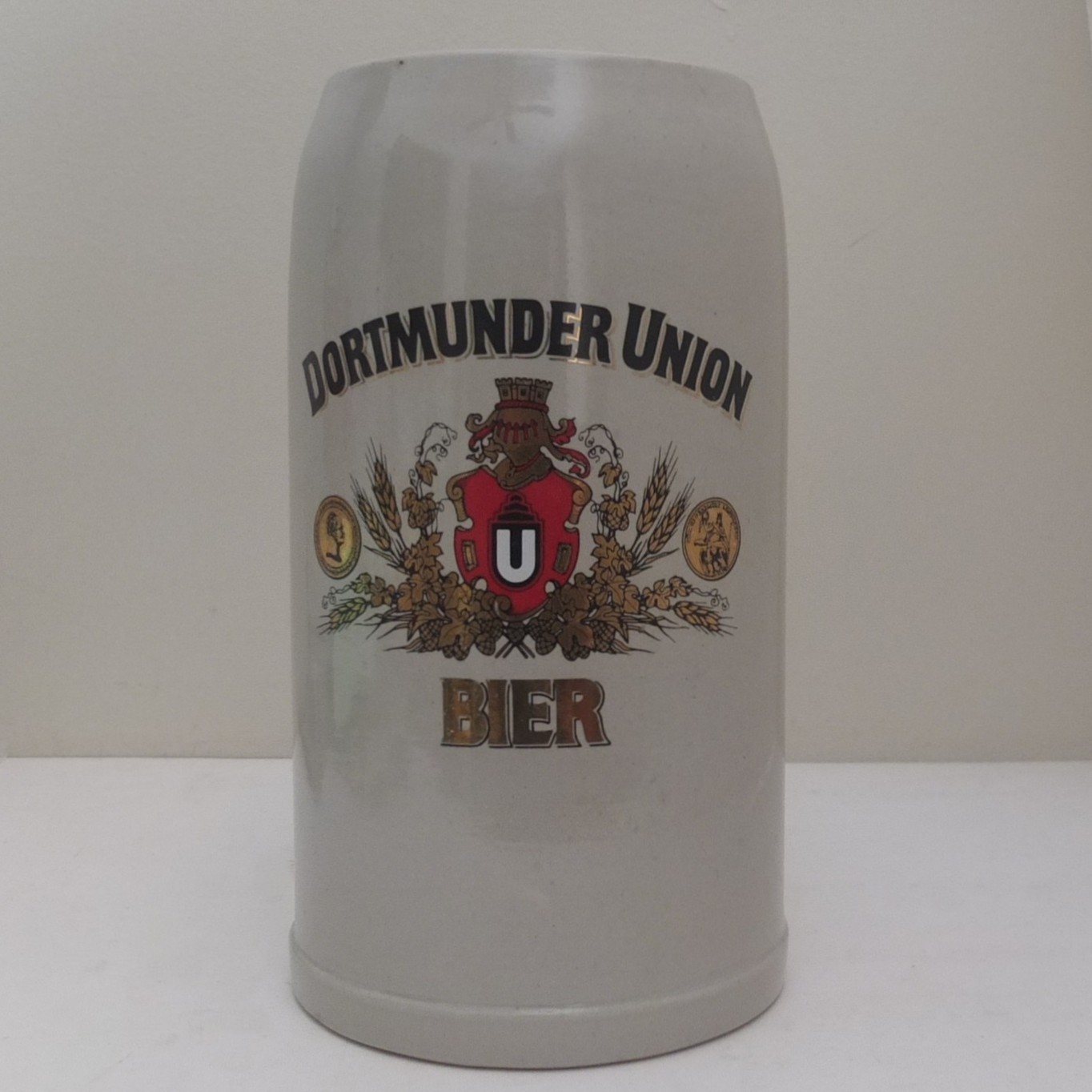 DORTMUNDER UNION BIER very large 3 liter beer stein, W. Germany c.1970—excellent