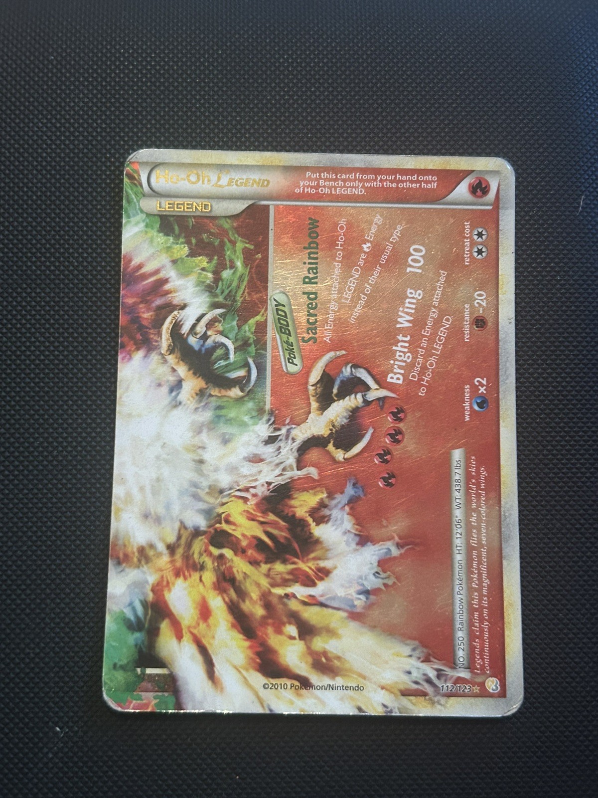 Ho-Oh LEGEND 112/123 HeartGold & SoulSilver Holo Pokemon Card 2010 #2 HP