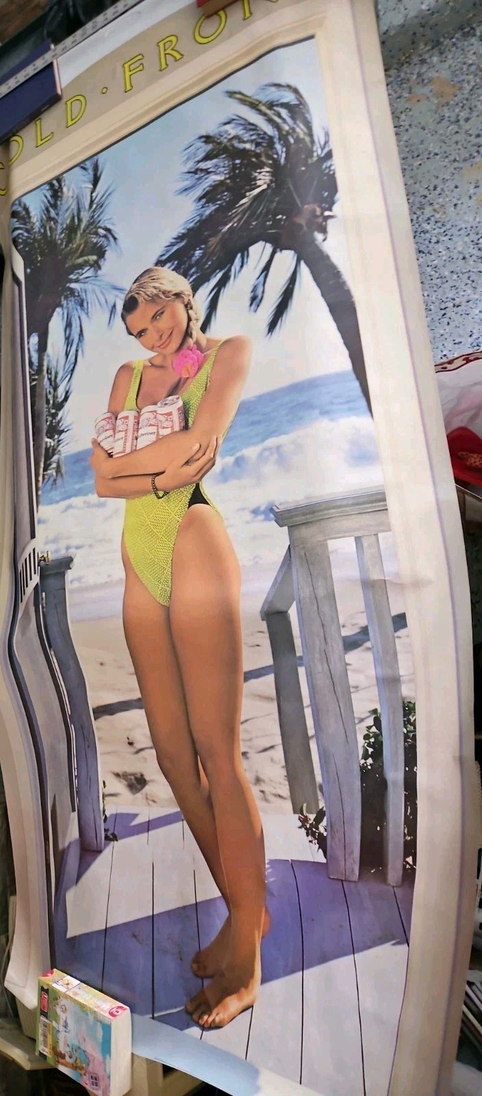 1989 Budweiser King Of Beers COLD FRONT Giant Promo Poster/Door Banner 36