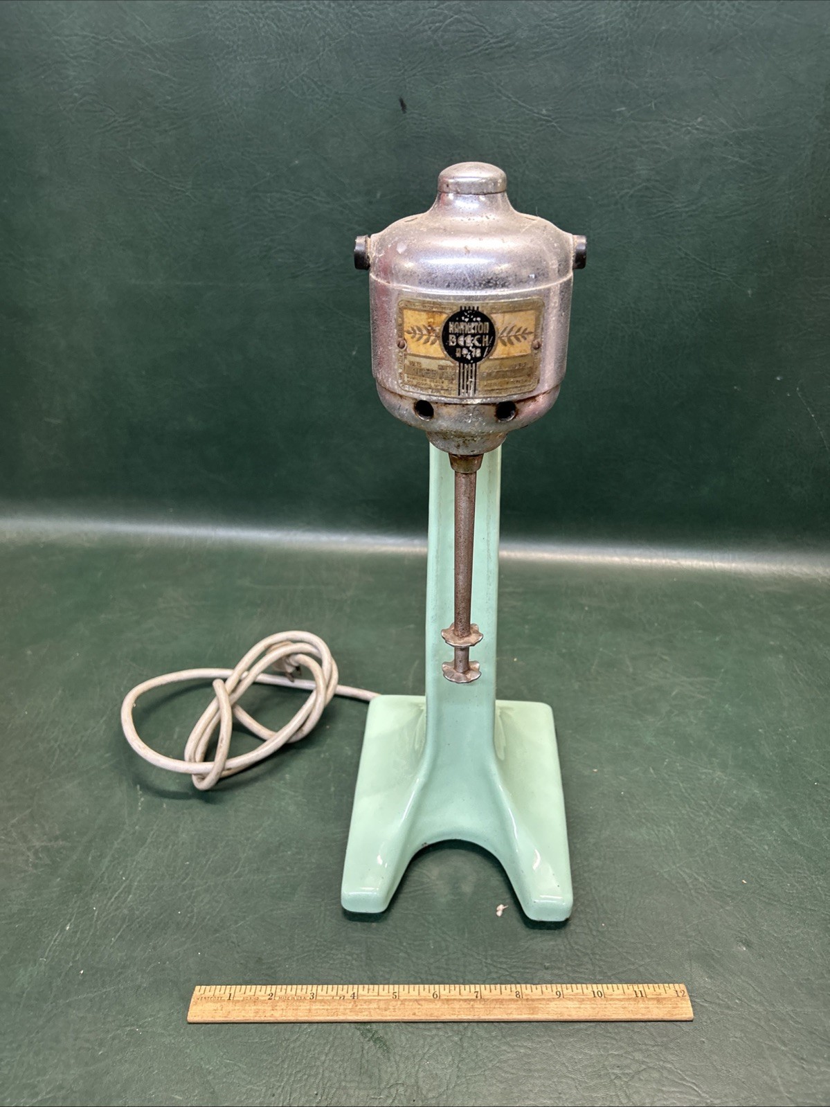 Vintage Hamilton Beach Jadeite Green Mixmaster  For repair-  not working