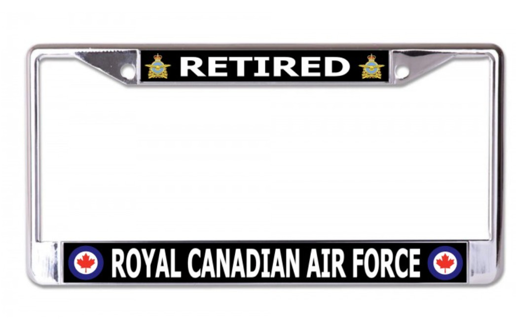 RETIRED ROYAL CANADIAN AIR FORCE LICENSE PLATE FRAME