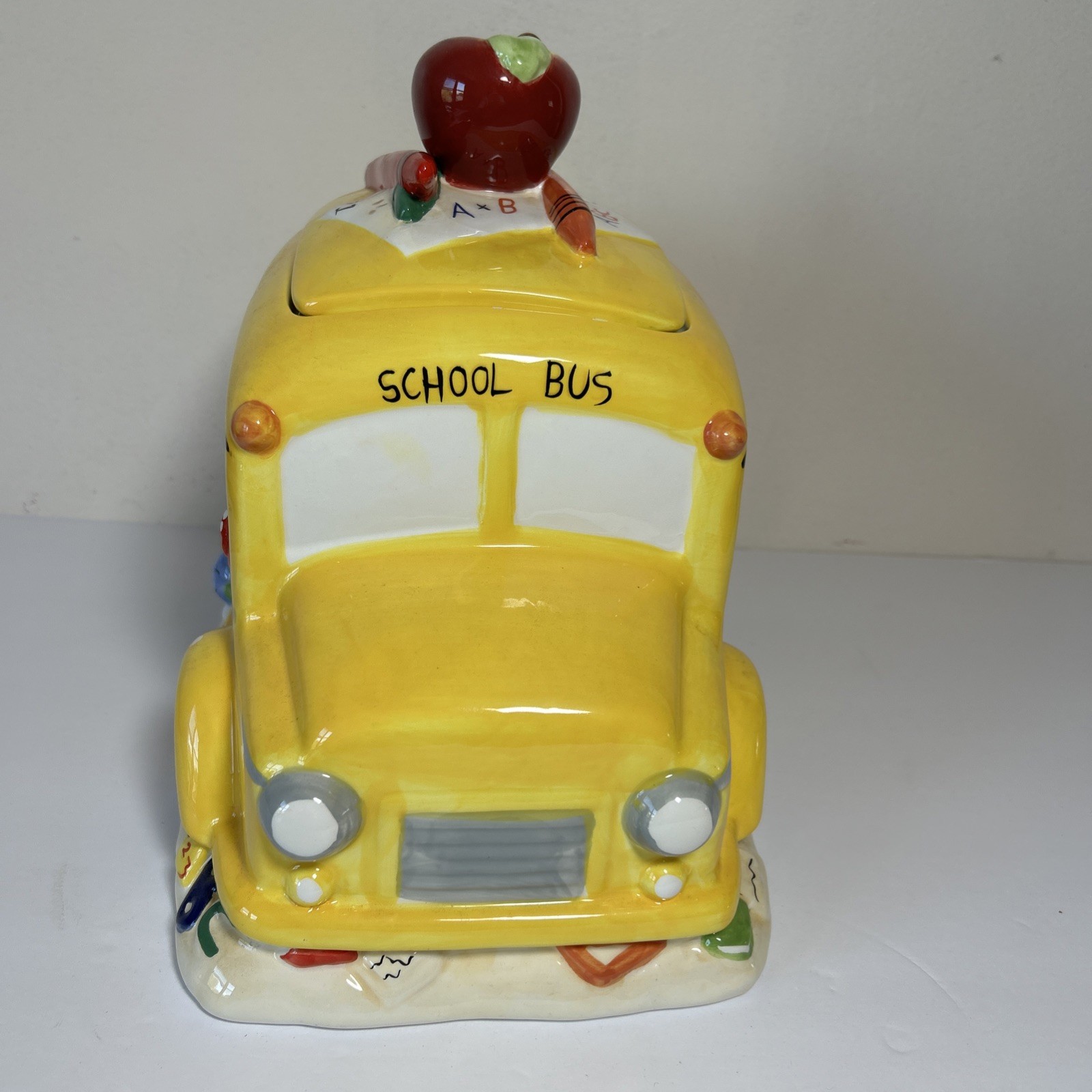 Ceramic Cookie Jar School Bus Teachers Classroom Brand New Ceramic Cookie Jar School Bus Teachers Classroom Brand New