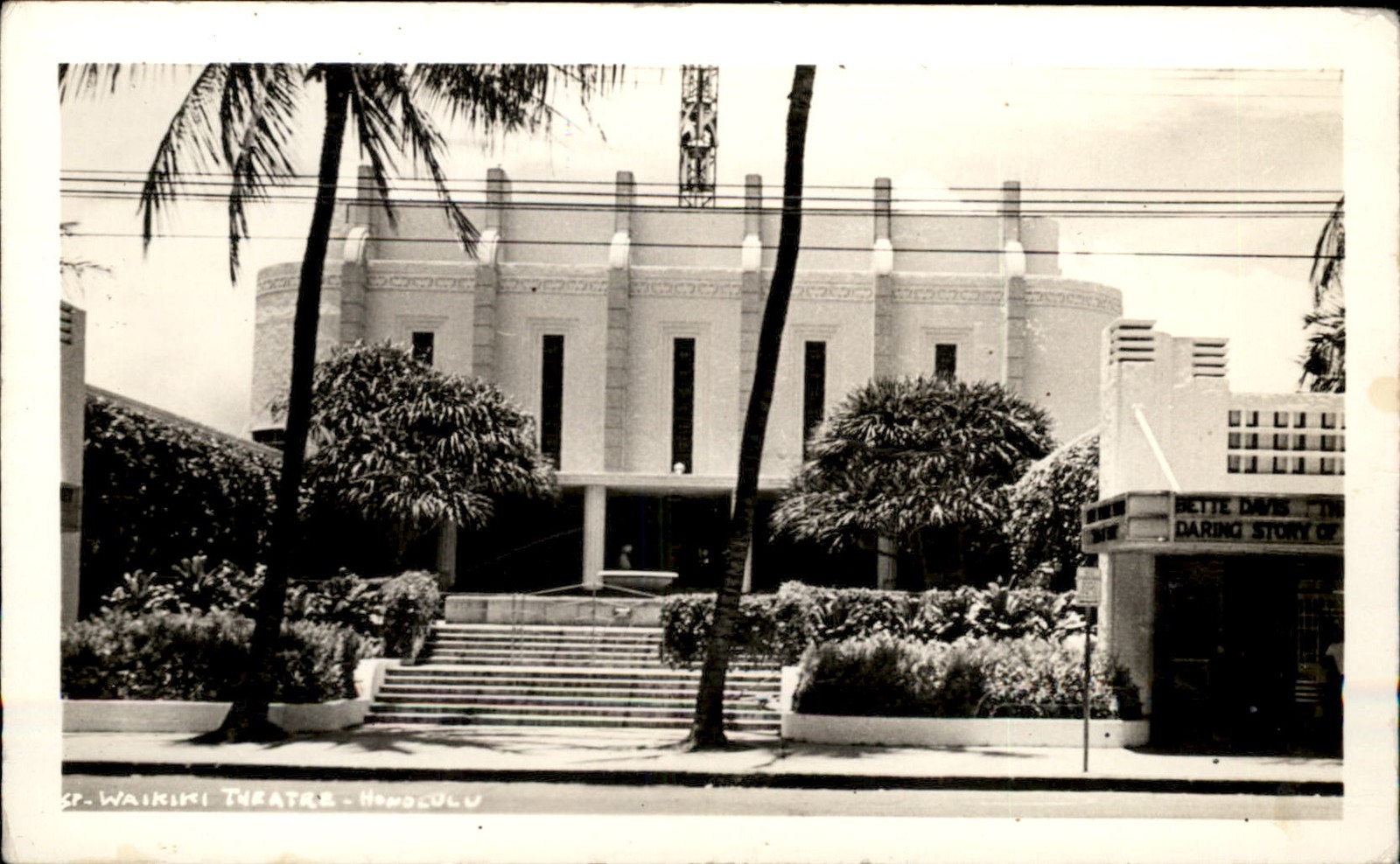 Honolulu Hawaii HI Waikiki Theatre c1940 Real Photo Vintage Postcard bhn