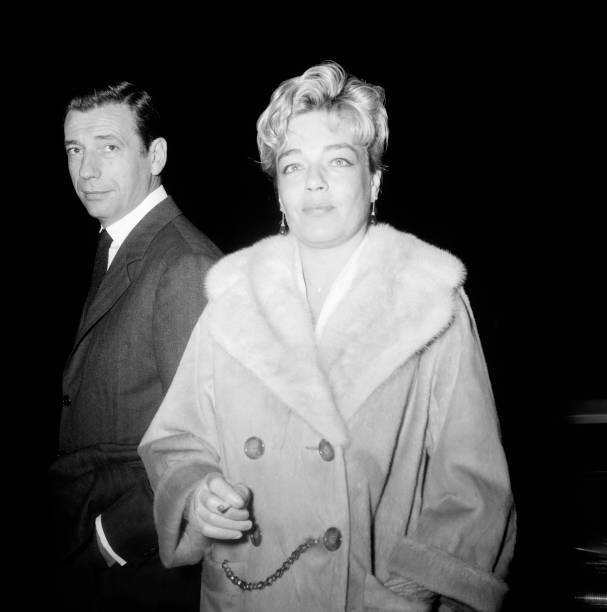 Married French actors Simone Signoret and Yves Montand circa 1960 Old Photo
