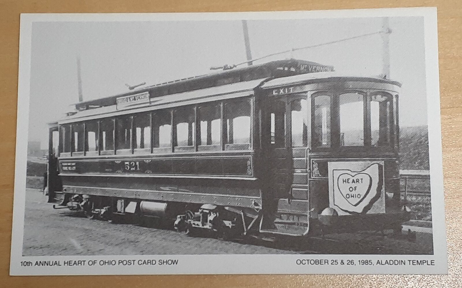Postcard Train Deltiology 10th Annual Heart of Ohio Post Card Show 1985