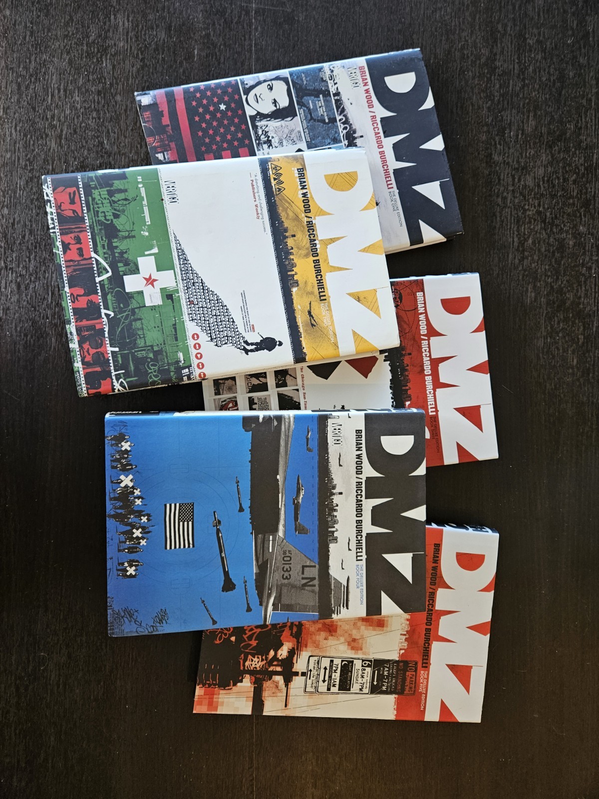 DMZ: Deluxe Edition Hardcovers Volumes 1, 2, 3, 4, 5 - Lot of 5 DMZ: Deluxe Edition Hardcovers Volumes 1, 2, 3, 4, 5 - Lot of 5