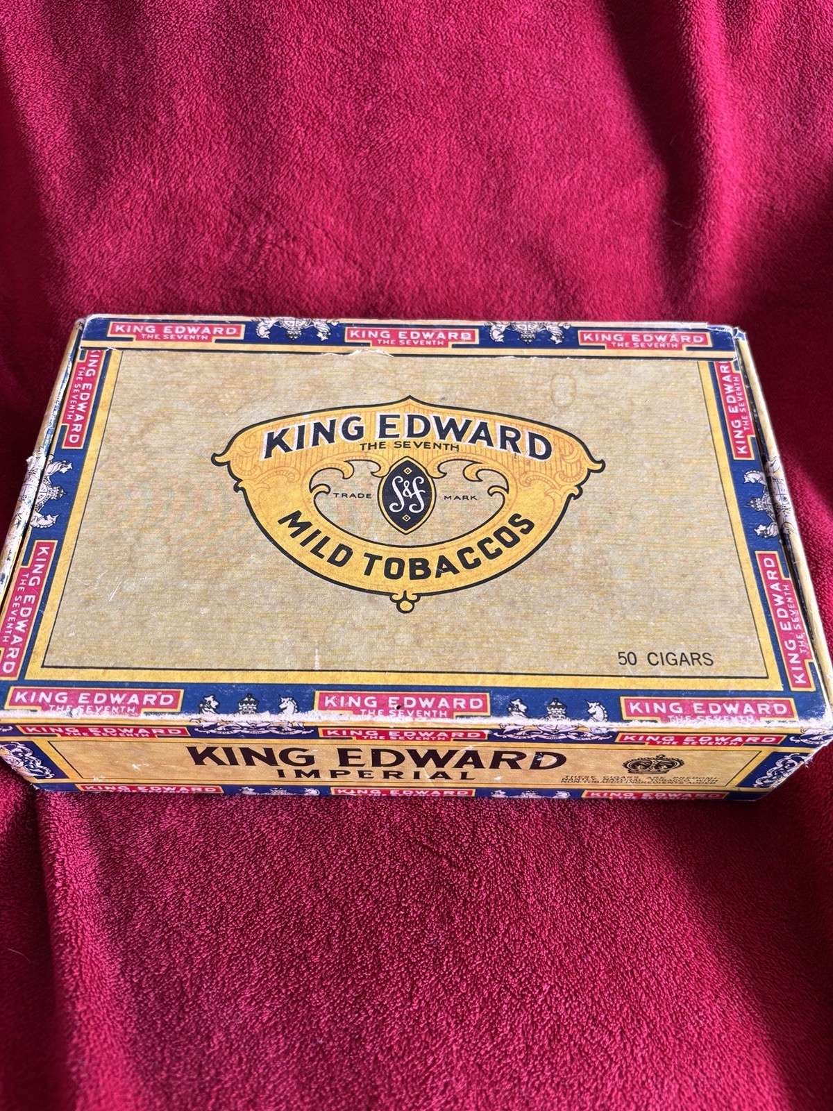 VTG King Edward the 7th Imperial Empty Cigar Box 1940-50 8.5x5 Originally 8 Cent VTG King Edward the 7th Imperial Empty Cigar Box 1940-50 8.5x5 Originally 8 Cent