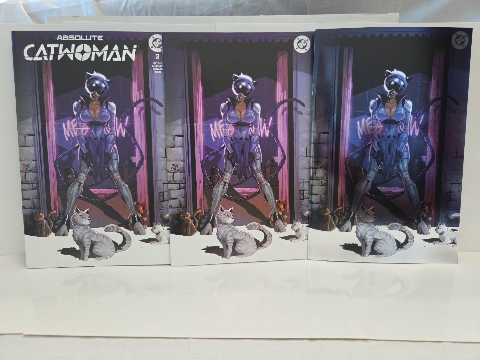 ABSOLUTE CATWOMAN #3.. DEXTER SOY VAR..VIRGIN+VIRGIN FOIL+TRADE...3PACK SET ABSOLUTE CATWOMAN #3.. DEXTER SOY VAR..VIRGIN+VIRGIN FOIL+TRADE...3PACK SET
