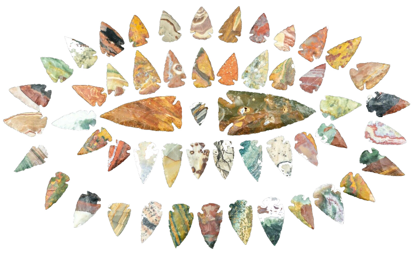 ** 52 Flint ARROWHEAD USA COLLECTION AMAZING COLORS 1