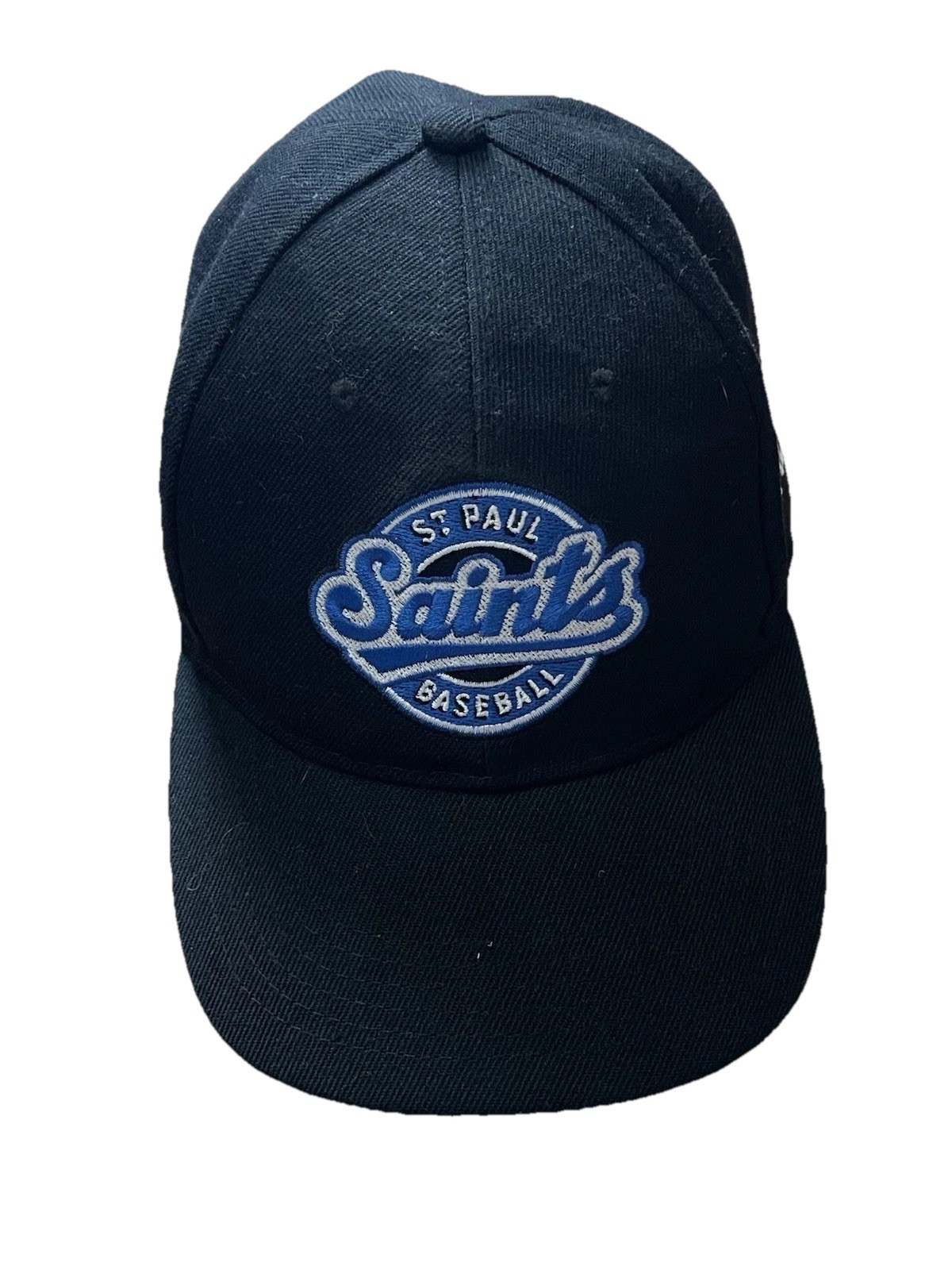 St Paul Saints Strap Back Minor League Black Fitted Baseball Hat/Cap Chs Field